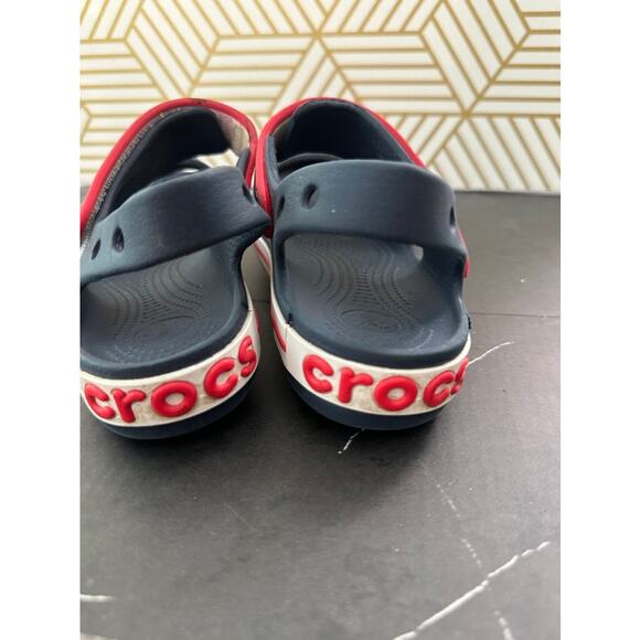 Crocs Girls Navy Sandals | Size 1 - Picture 4 of 6